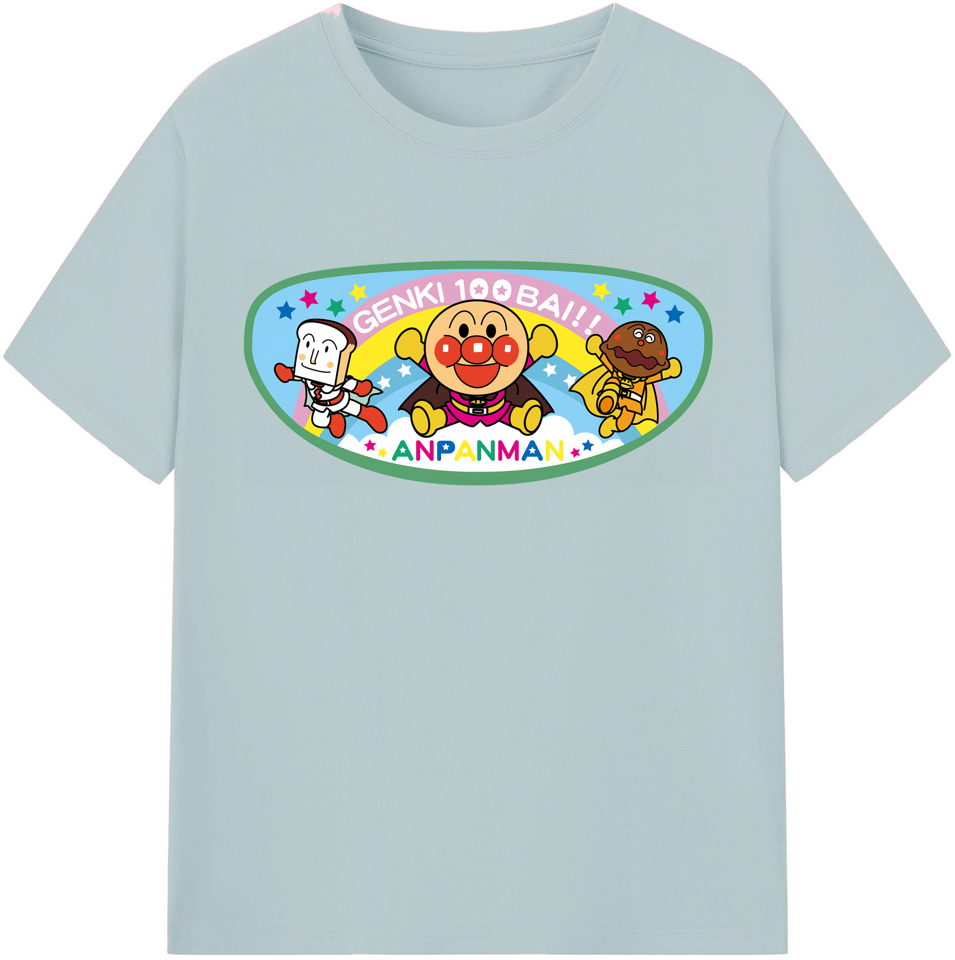 （画像用） アンパンマン Anpanman 綿100％半袖Tシャツ（フロントプリント）